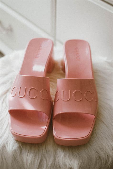 rubber pink gucci slides|pink Gucci slides nordstrom.